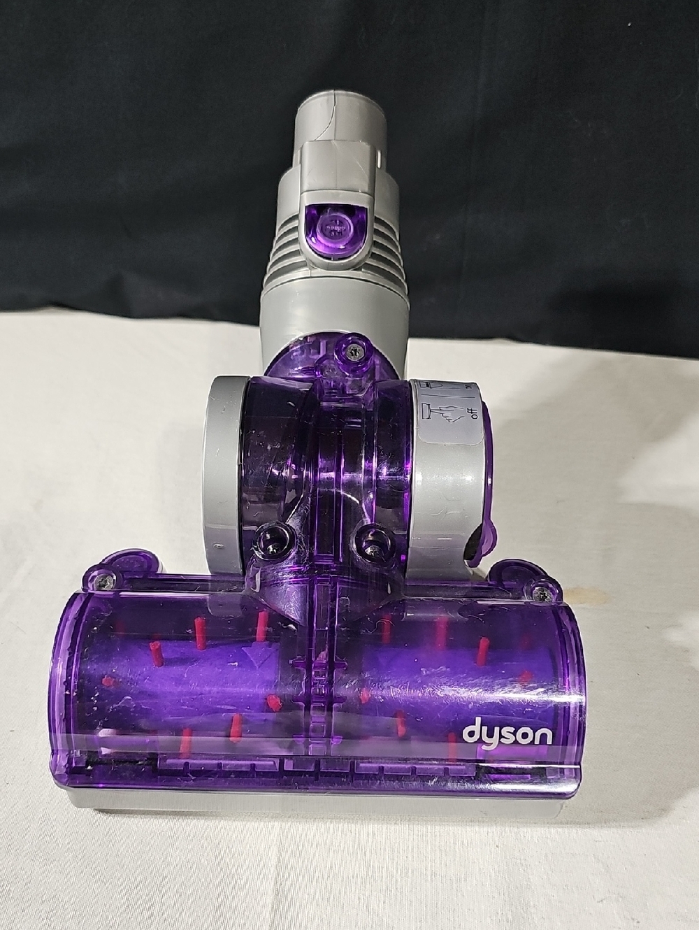 Dyson Purple Transparent Mini Motorhead Floor Tool with Red Bristles
